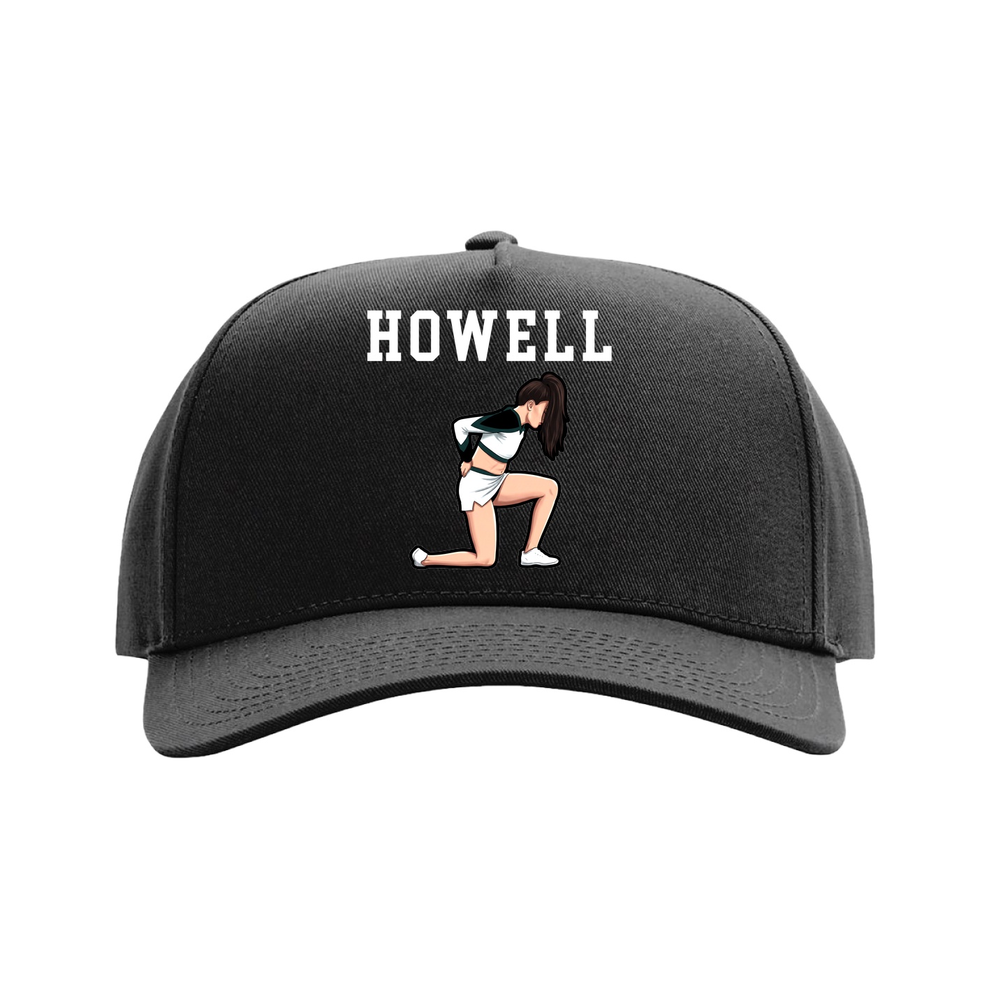 Full Fabric Five-Panel Champ Cap — Shirsey in Black