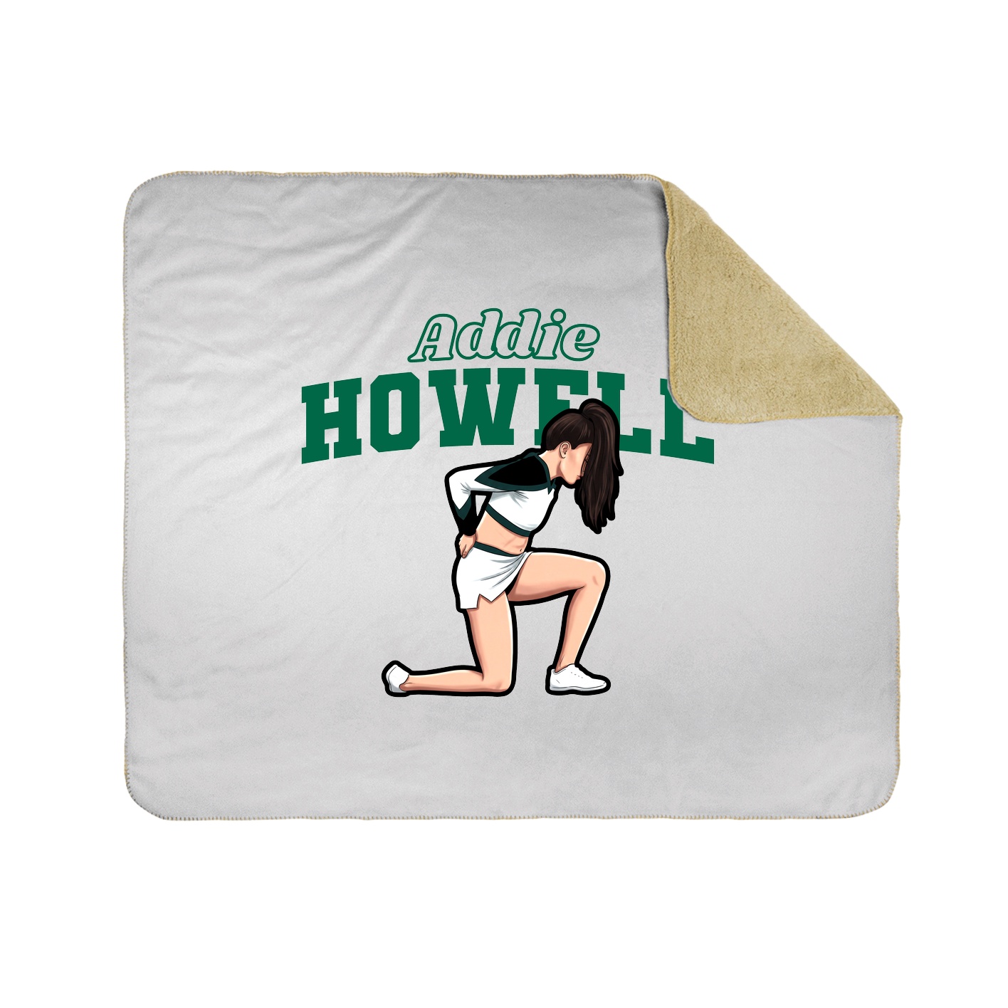 Throw Blanket — Name Arch in White
