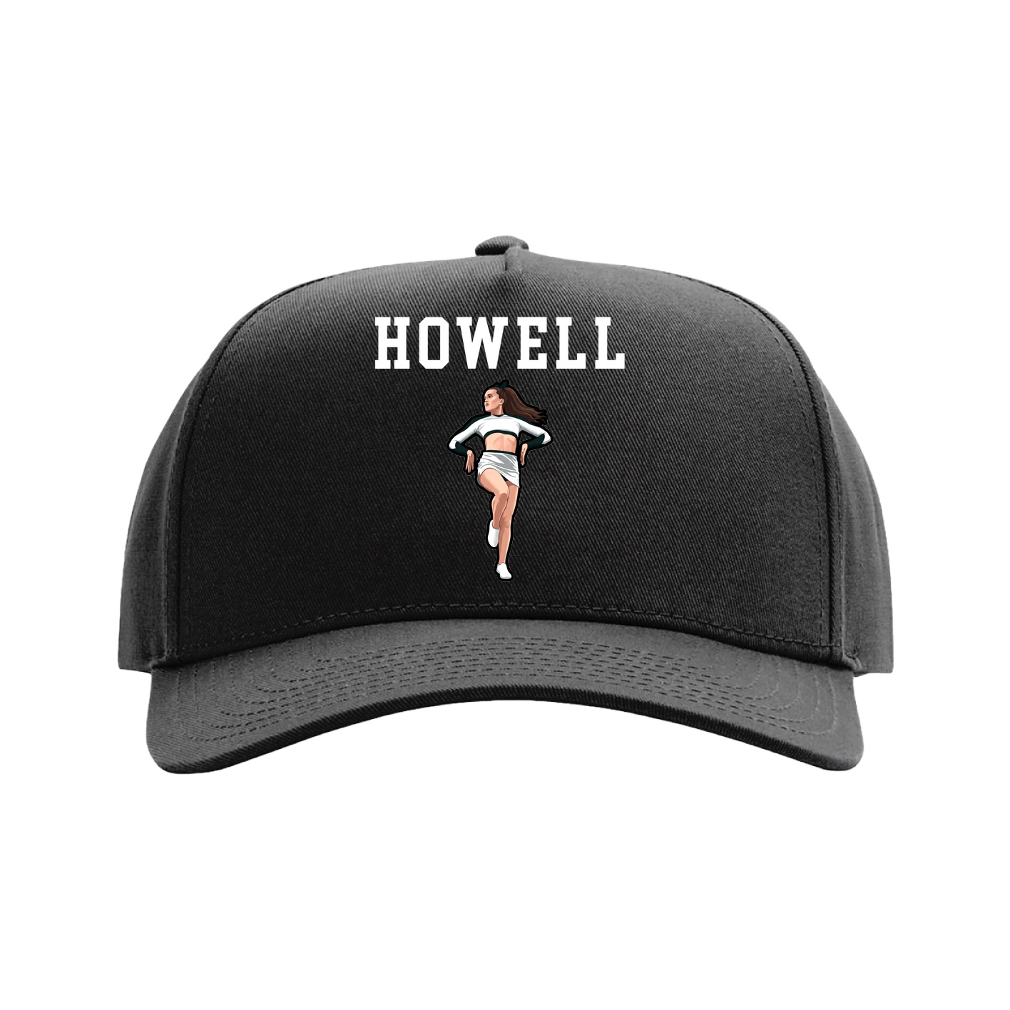 Full Fabric Five-Panel Champ Cap — Shirsey in Black