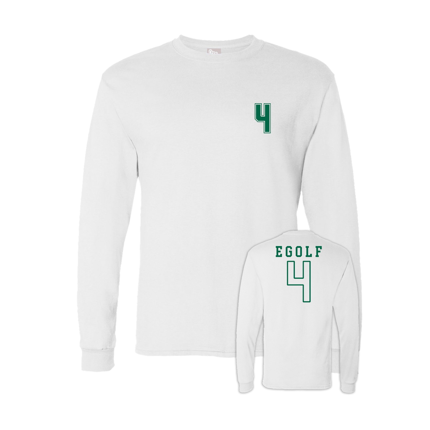 Long Sleeve Tee — Chest Back in White