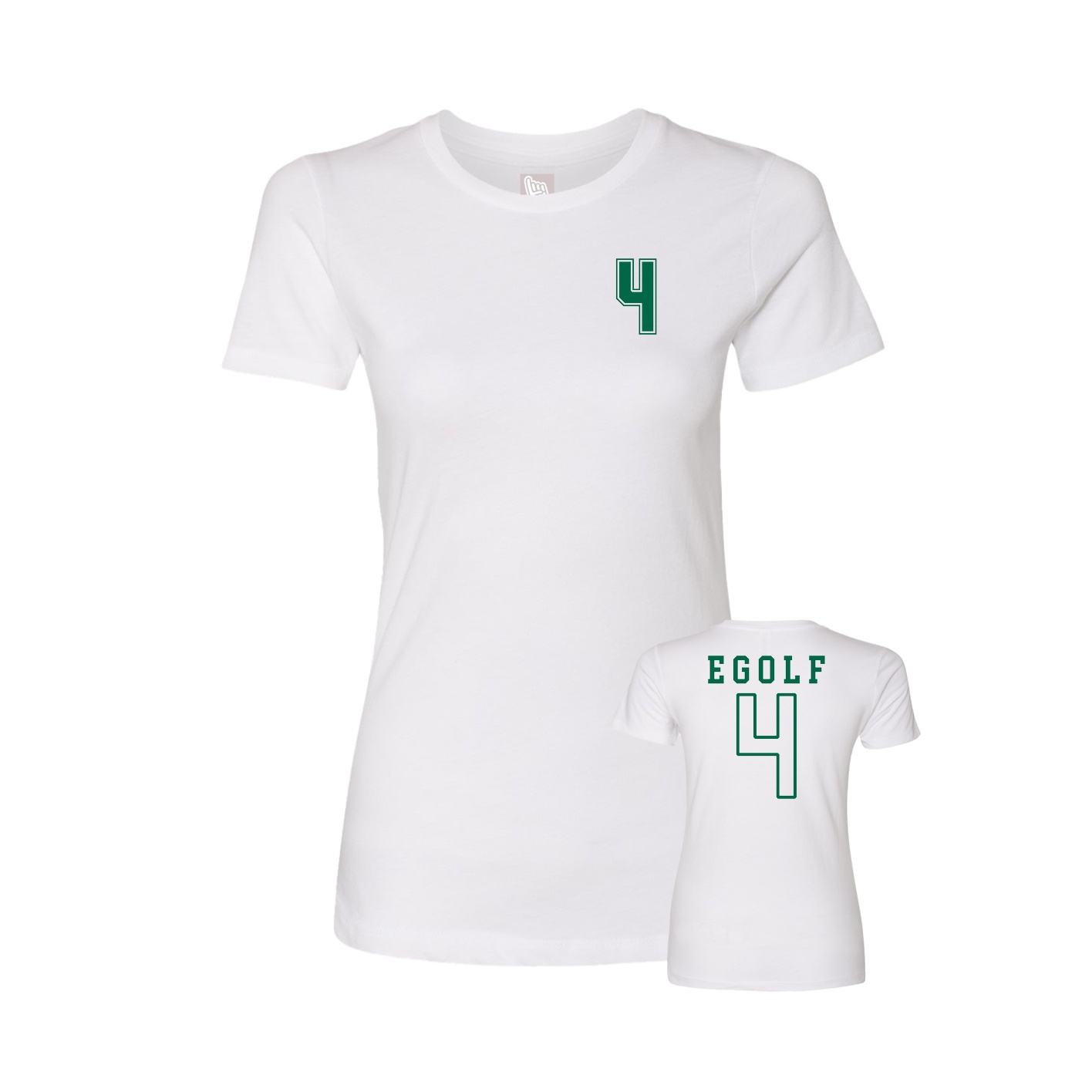 Womens Tee — Chest Back in White