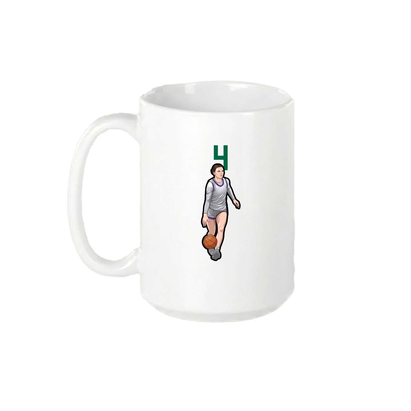 15oz Coffee Mug — Number Top in White