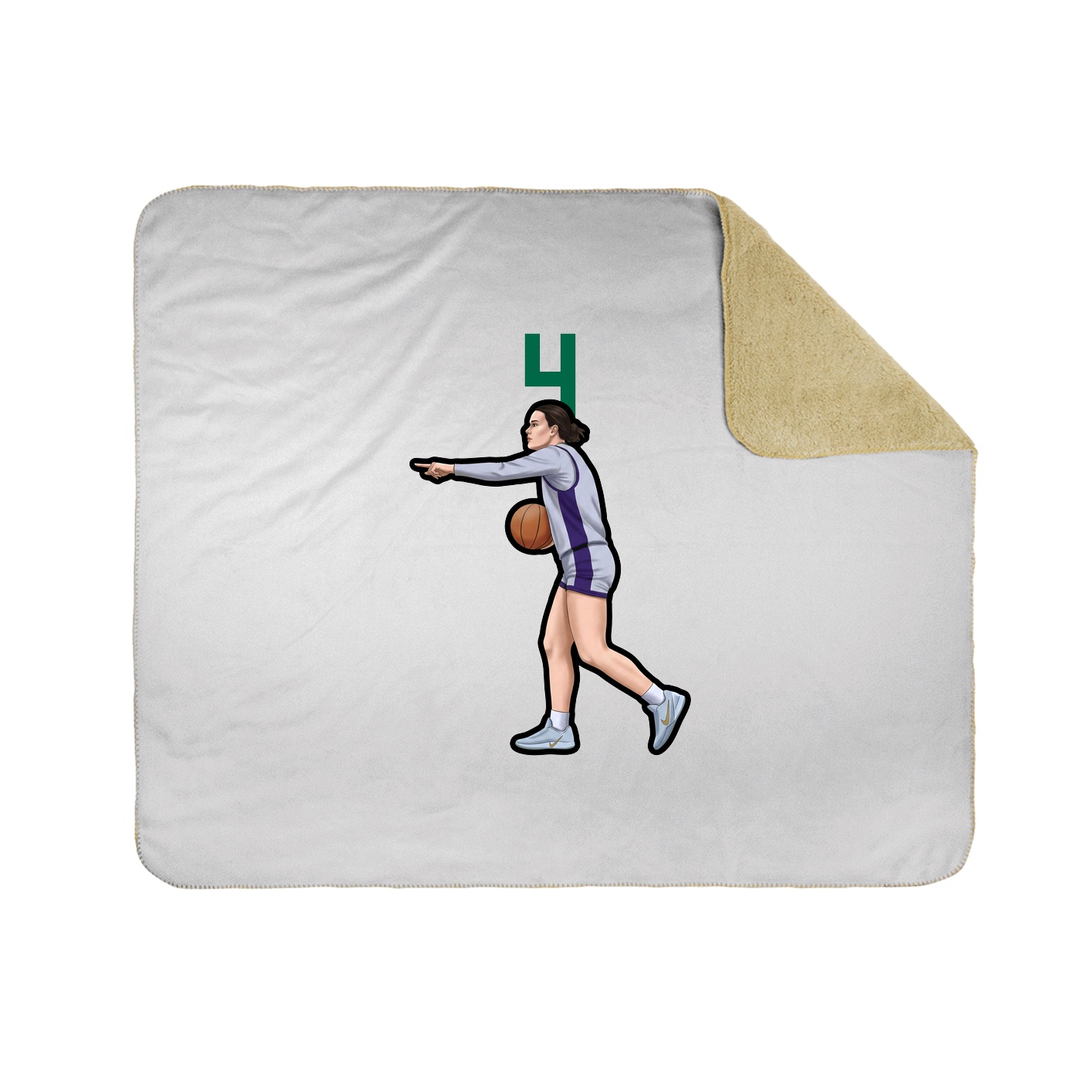 Throw Blanket — Number Top in White