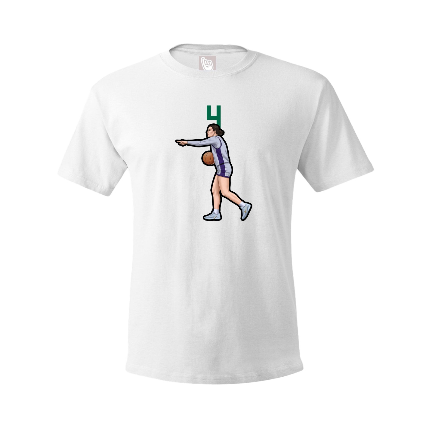 Youth Tee — Number Top in White