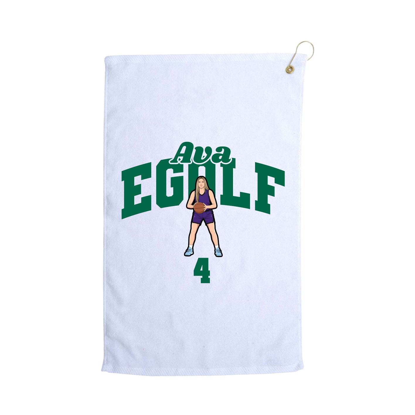 Golf Towel — Signature Arch in White