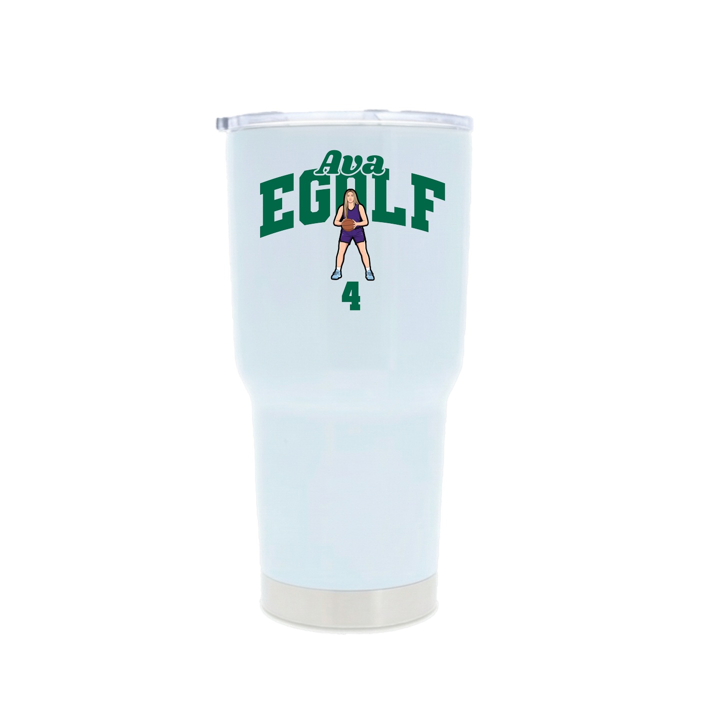 30oz Stainless Steel Tumbler — Signature Arch in White
