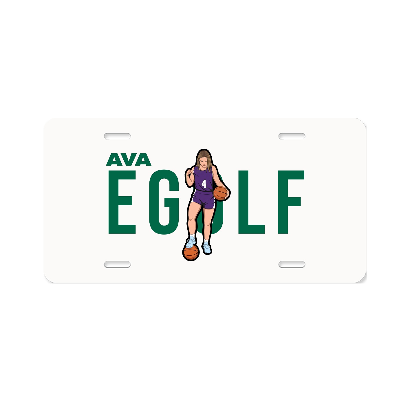 License Plate — Player Name in Classic