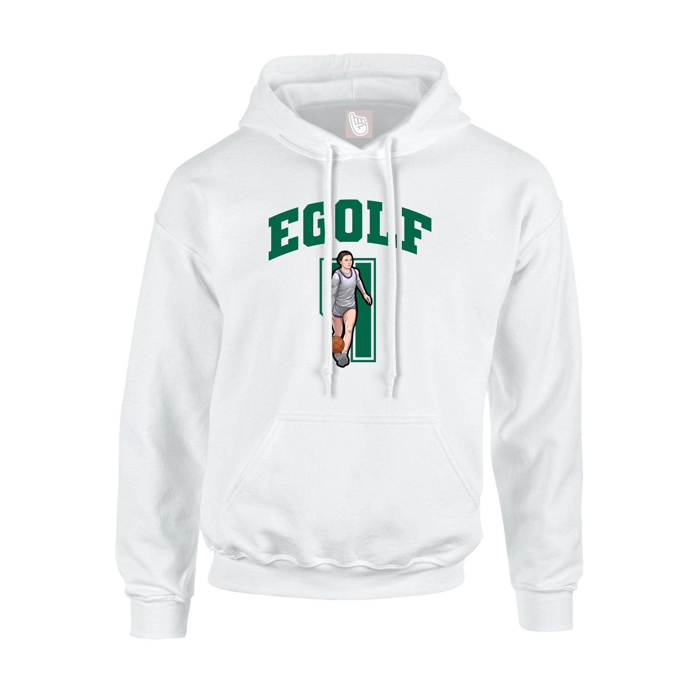 Hoodie — Number in White