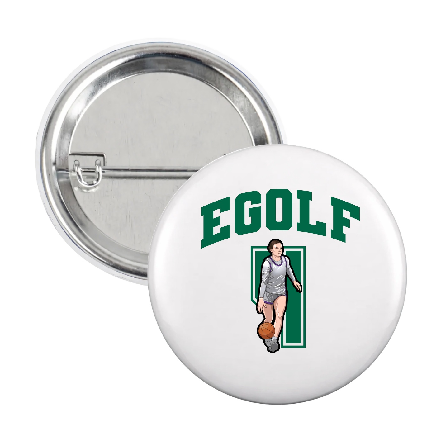 Game Day Button — Number in White