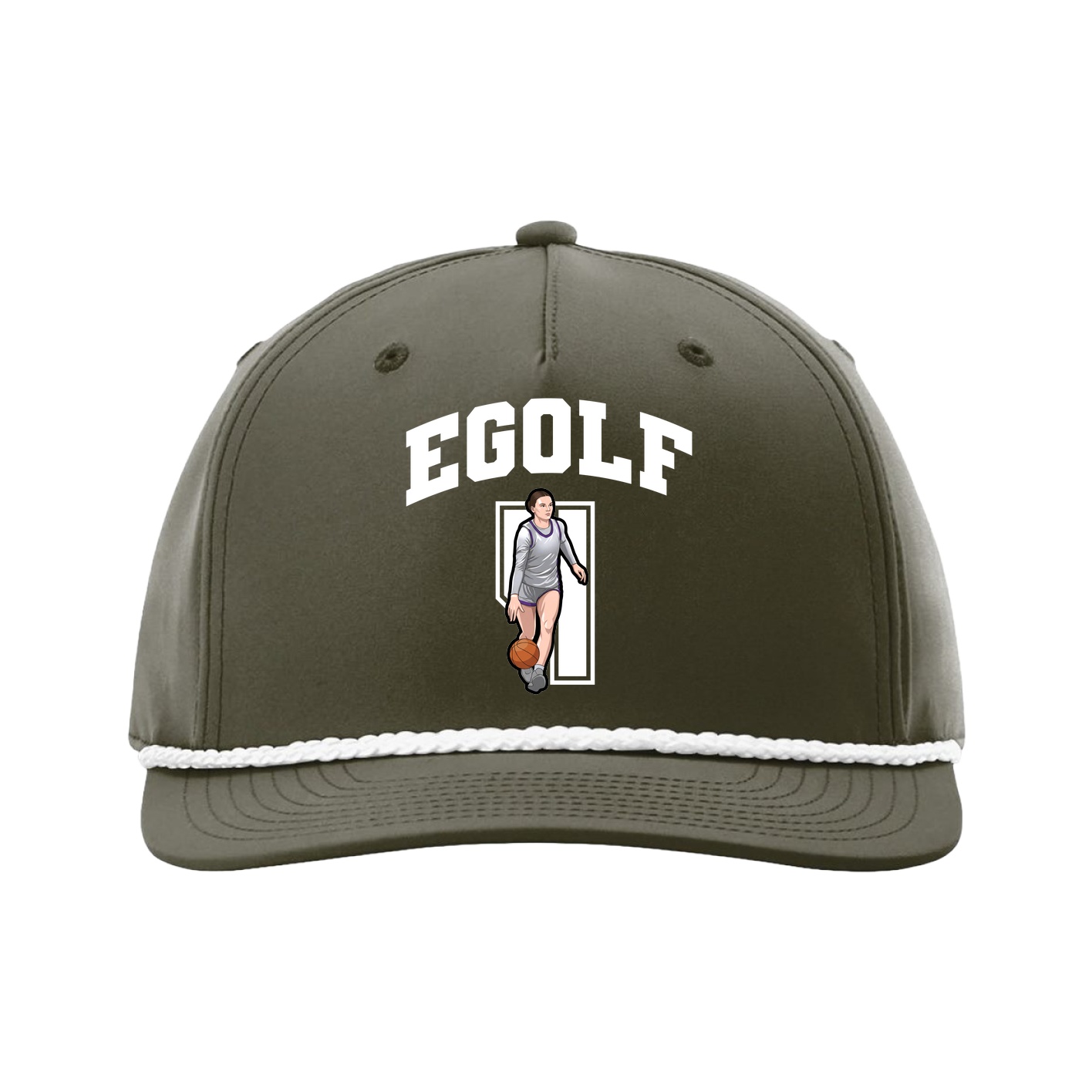 Five-Panel Classic Rope Cap — Number in Green