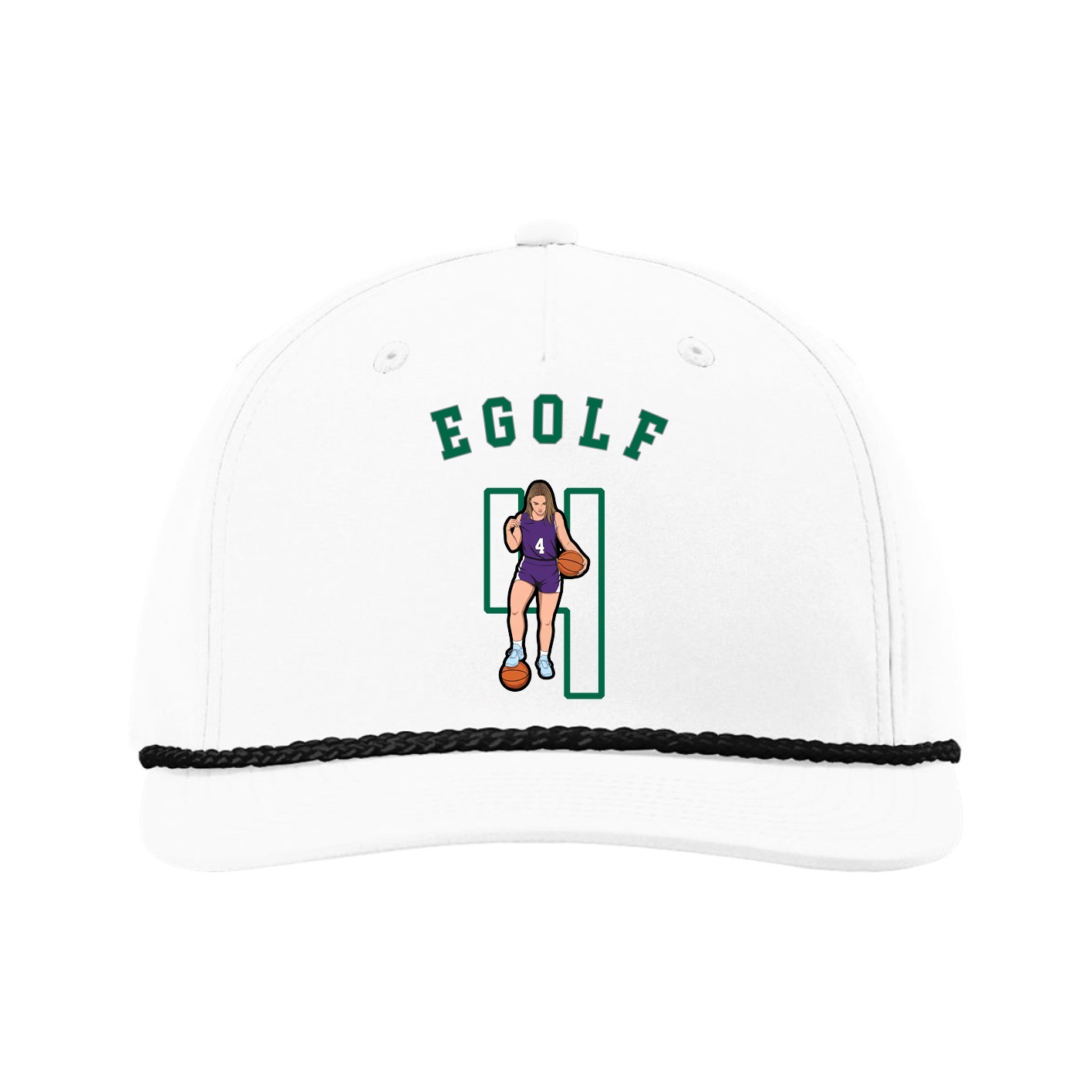Five-Panel Classic Rope Cap — Shirsey Arch in White
