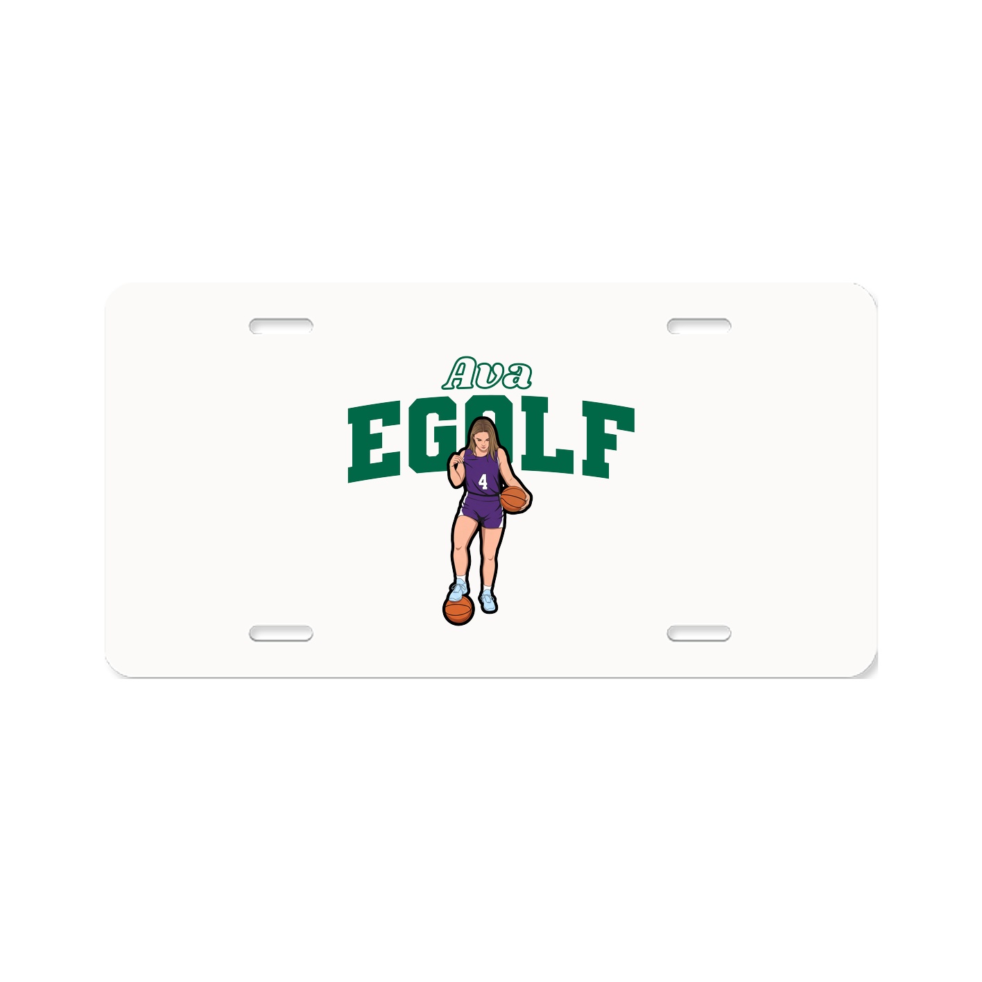 License Plate — Name Arch in Classic