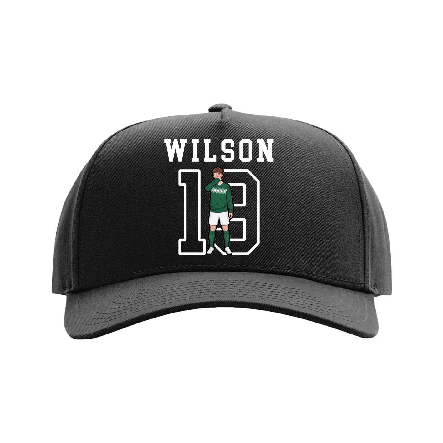 Full Fabric Five-Panel Champ Cap — Shirsey in Black