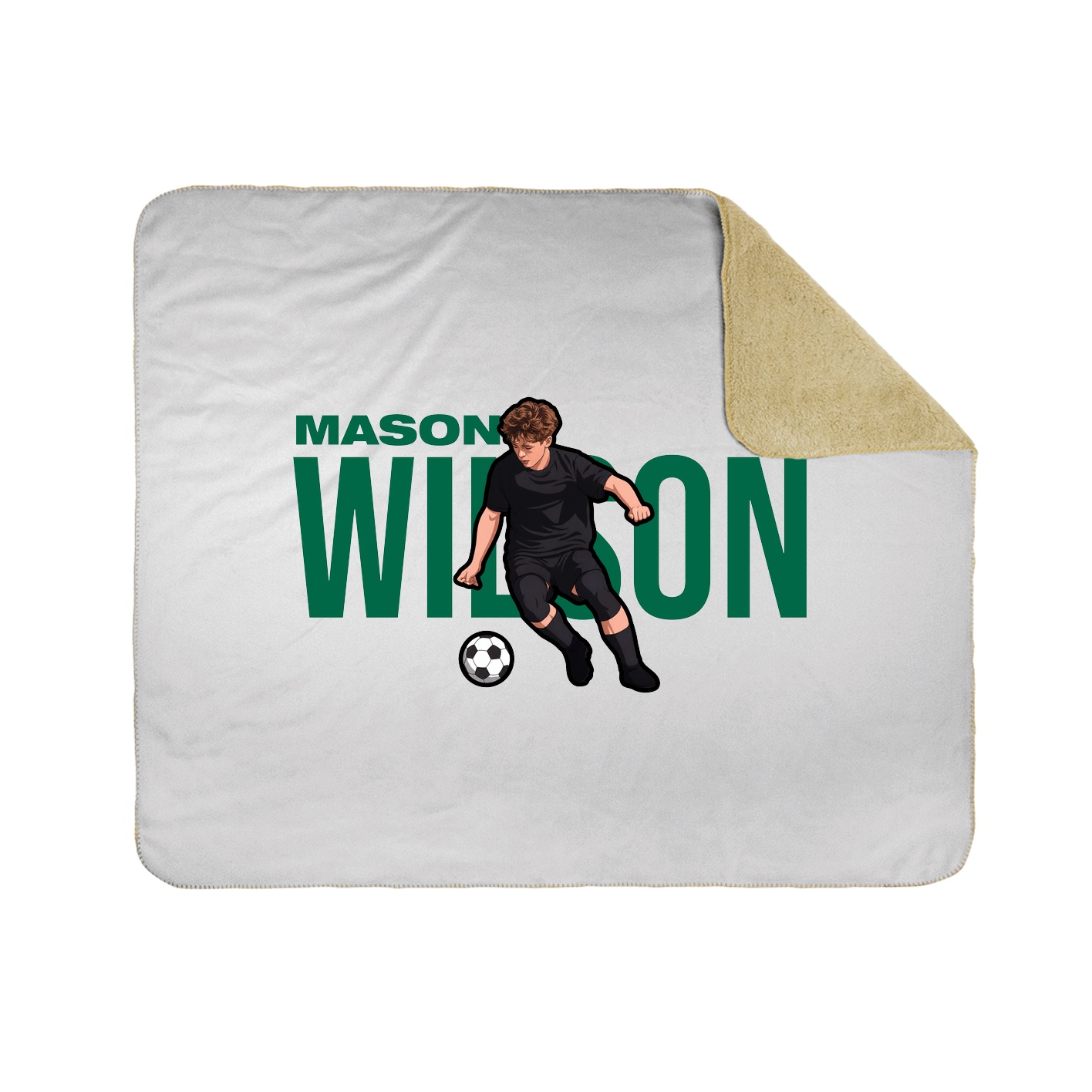 Throw Blanket — Player Name in White