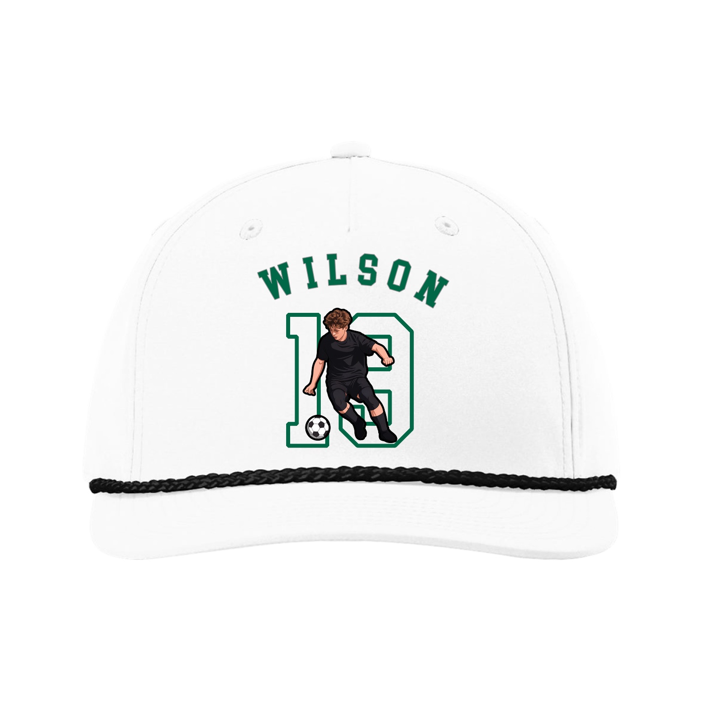 Five-Panel Classic Rope Cap — Shirsey Arch in White