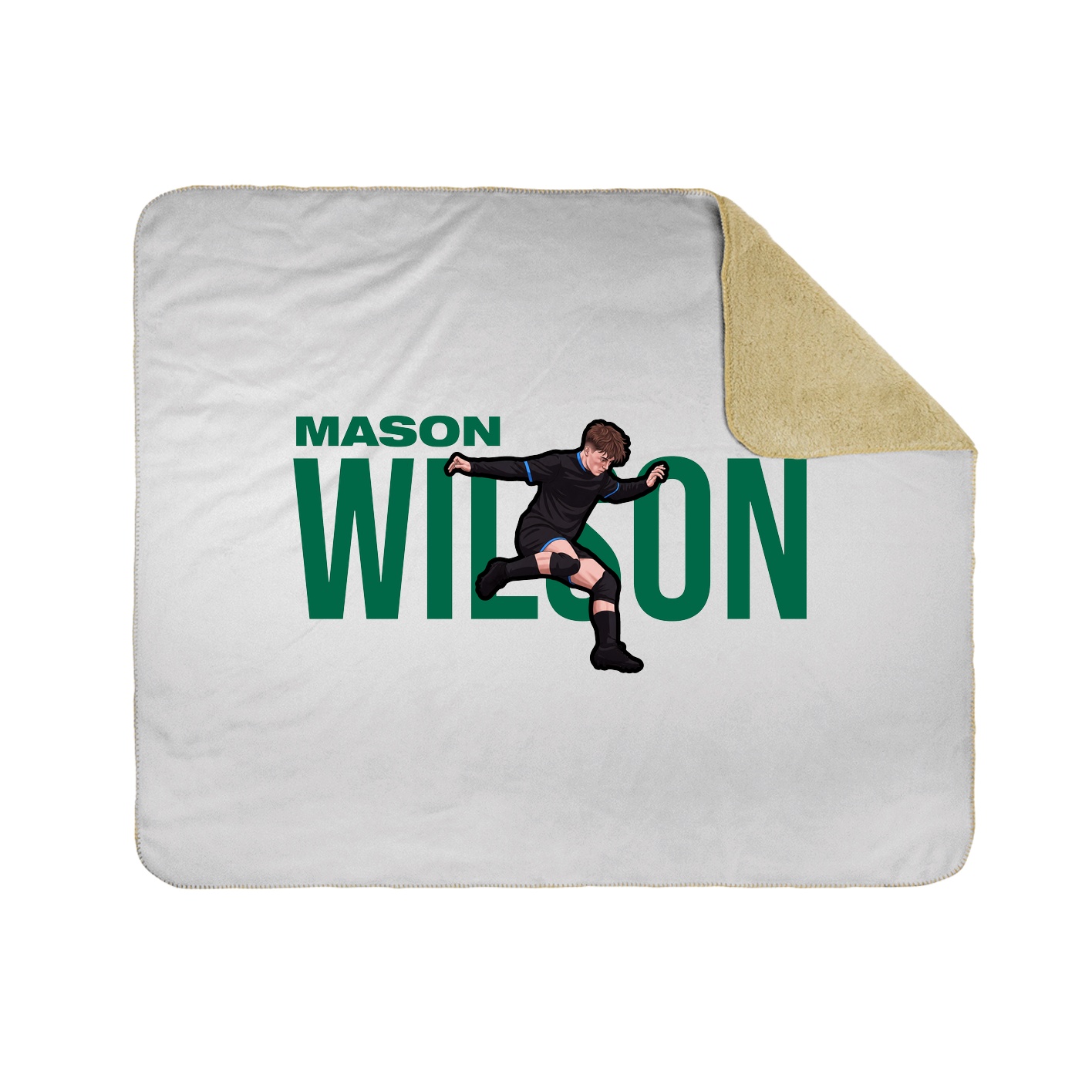 Throw Blanket — Player Name in White