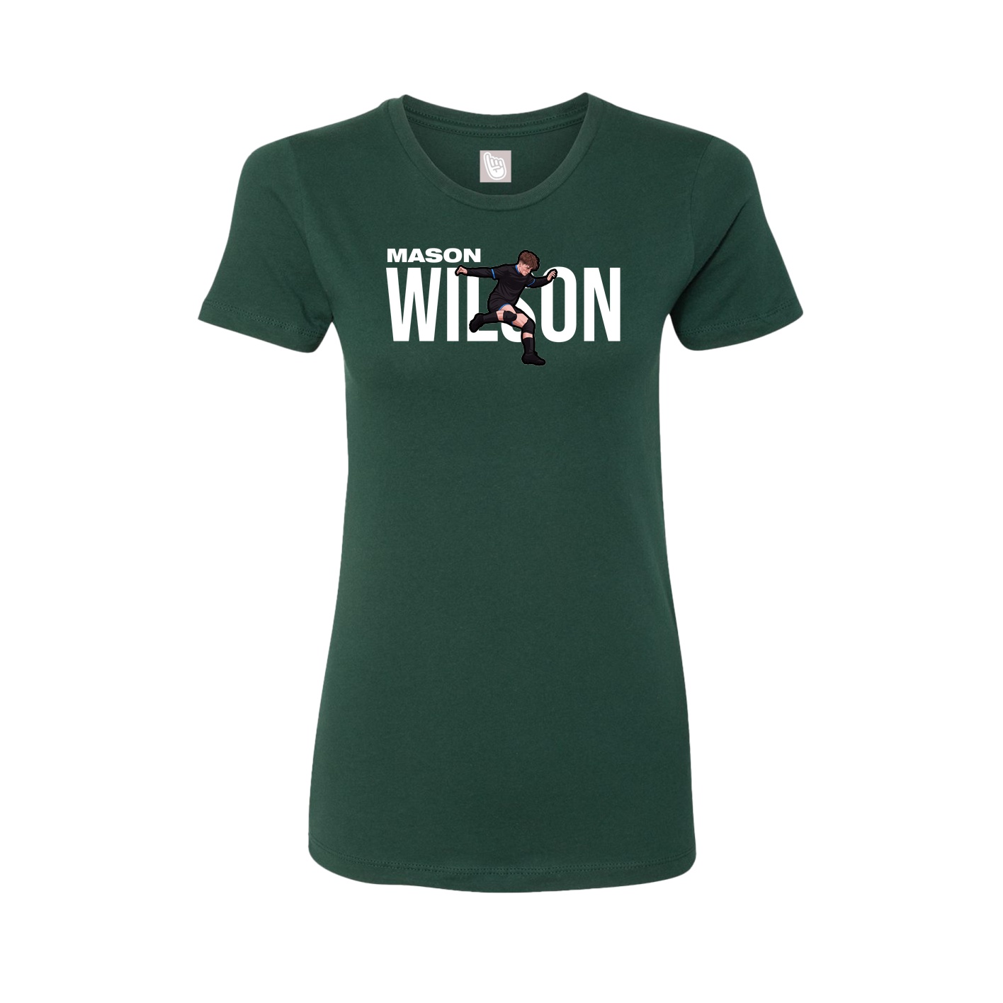 Fitted Women's Tee — Player Name in Green