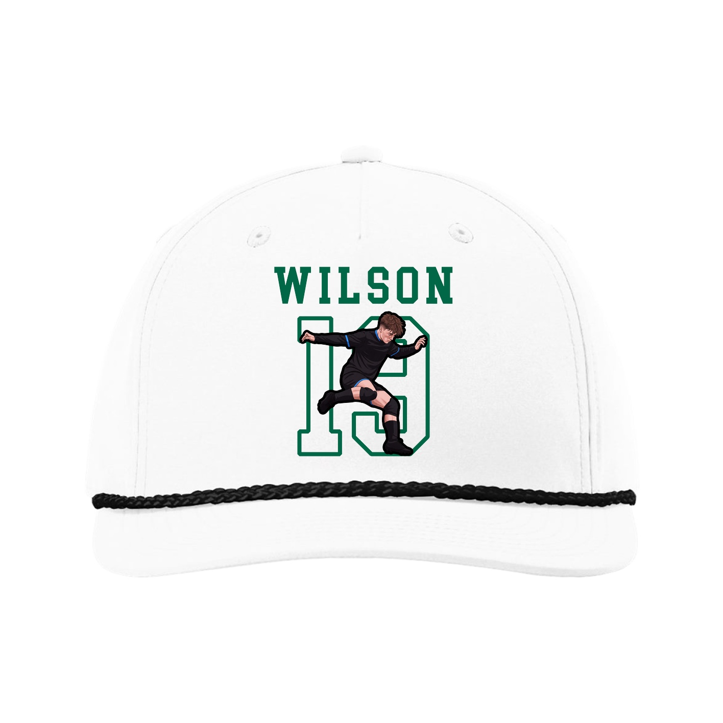 Five-Panel Classic Rope Cap — Shirsey in White