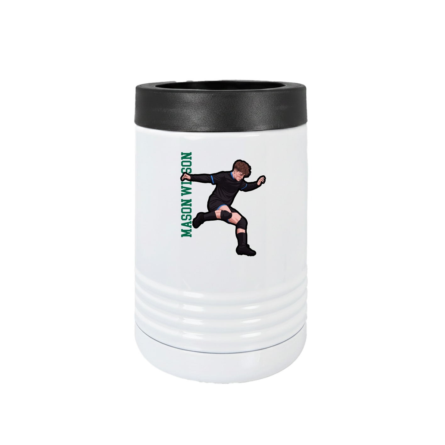 Beverage Holder — Name Vertical in White