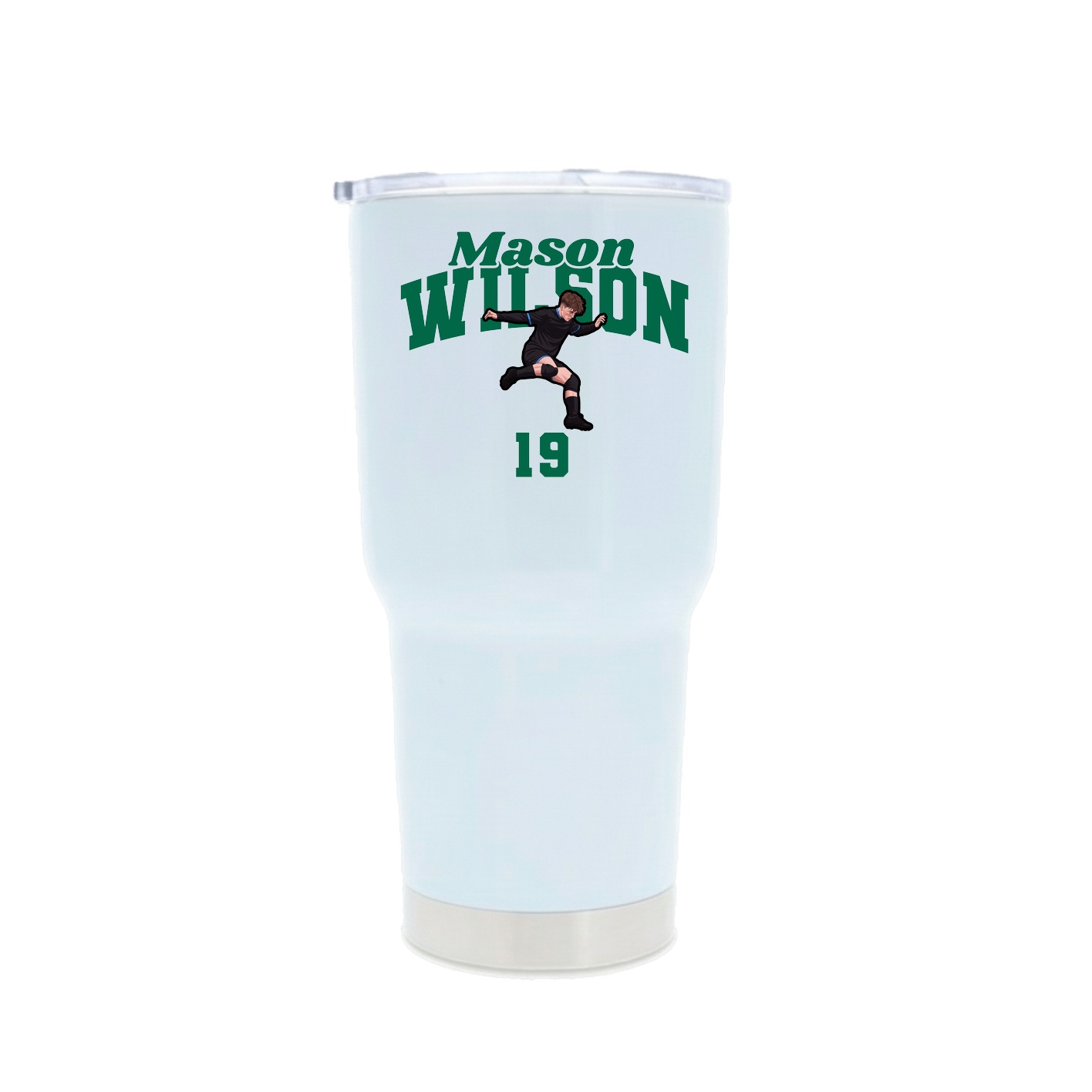 30oz Stainless Steel Tumbler — Signature Arch in White