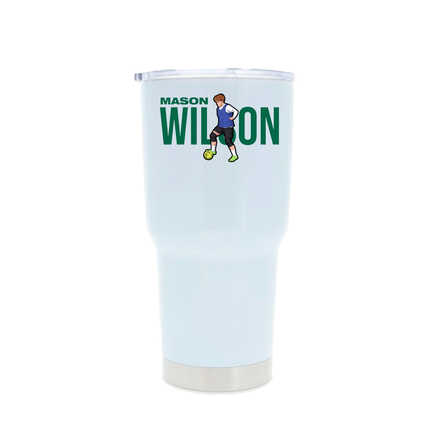 30oz Stainless Steel Tumbler — Player Name in White