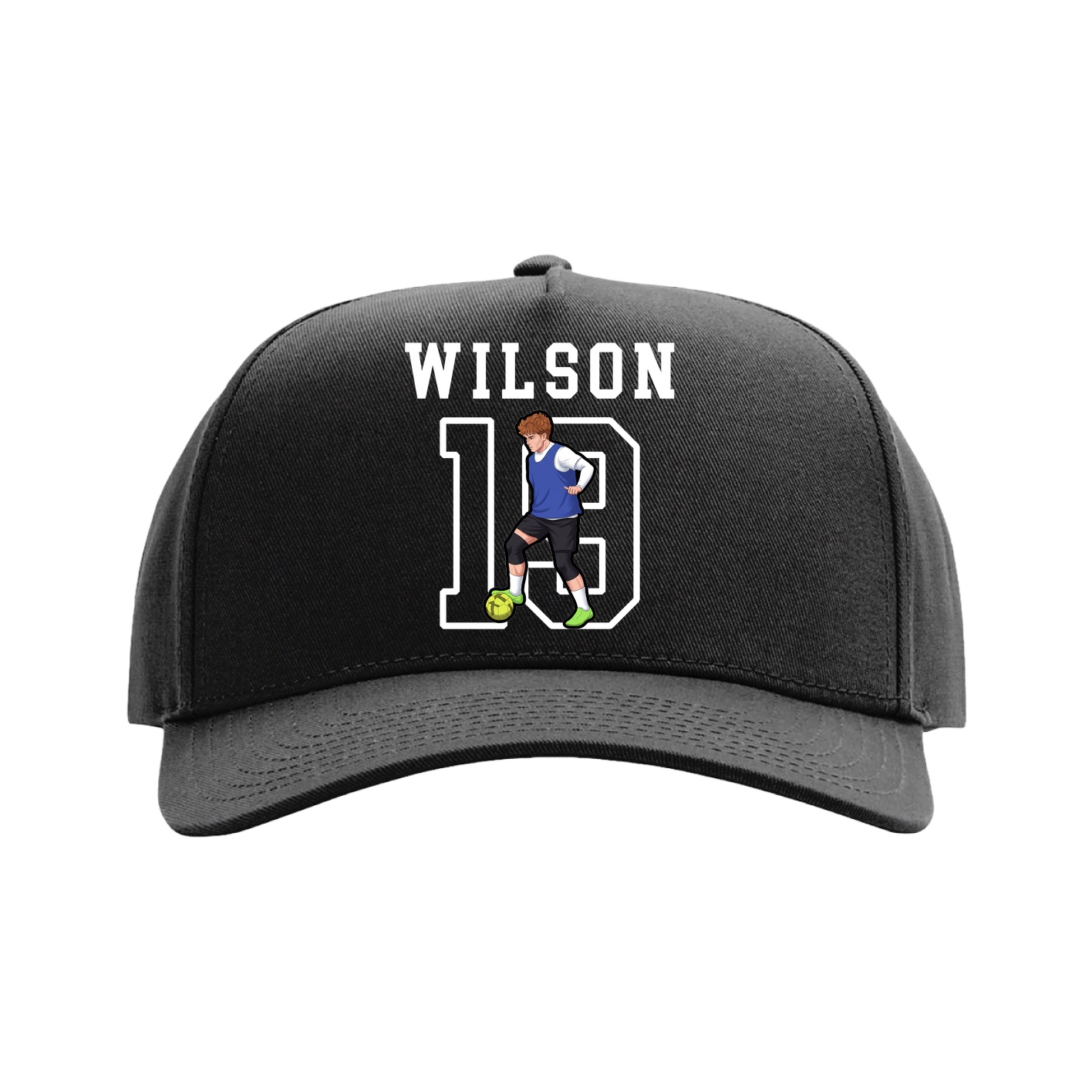 Full Fabric Five-Panel Champ Cap — Shirsey in Black