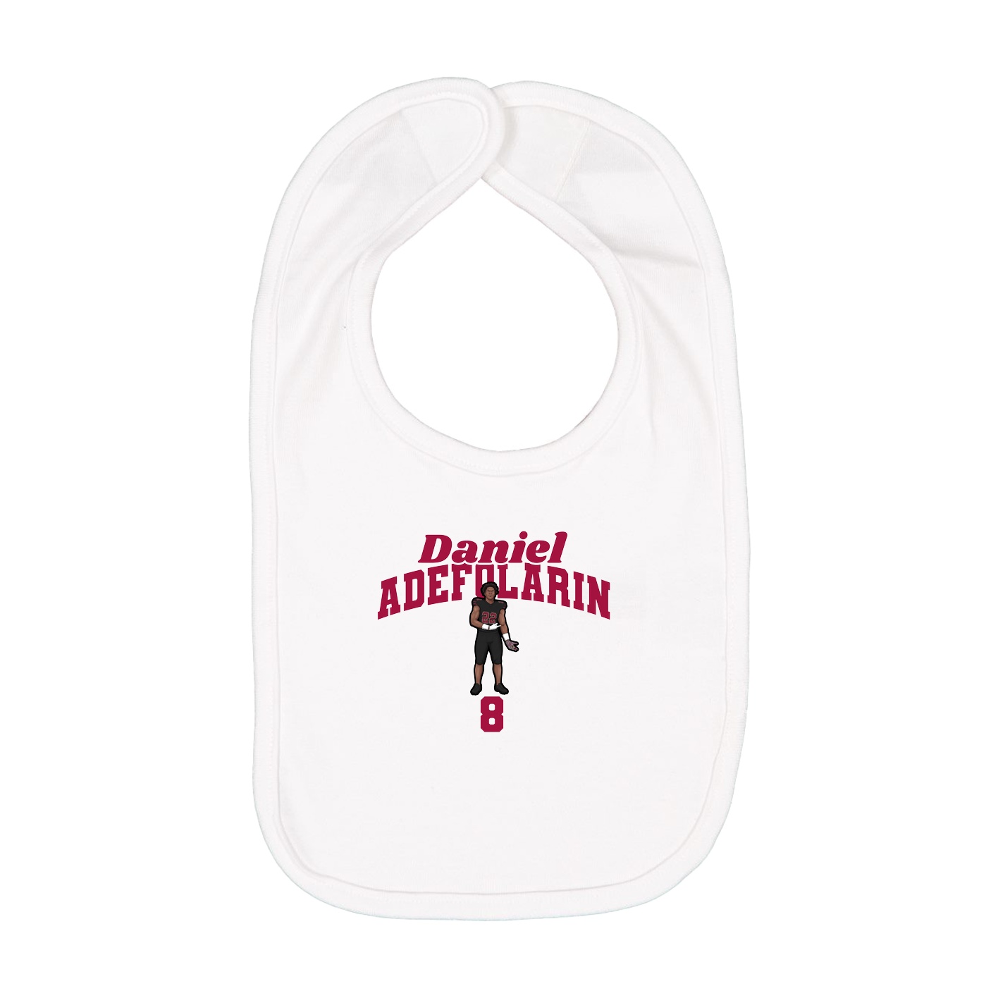 Infant Bib — Signature Arch in White