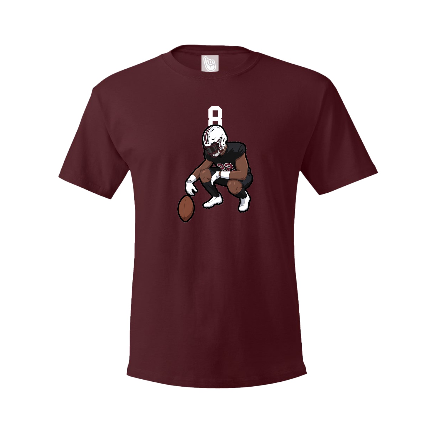 Tee — Number Top in Maroon
