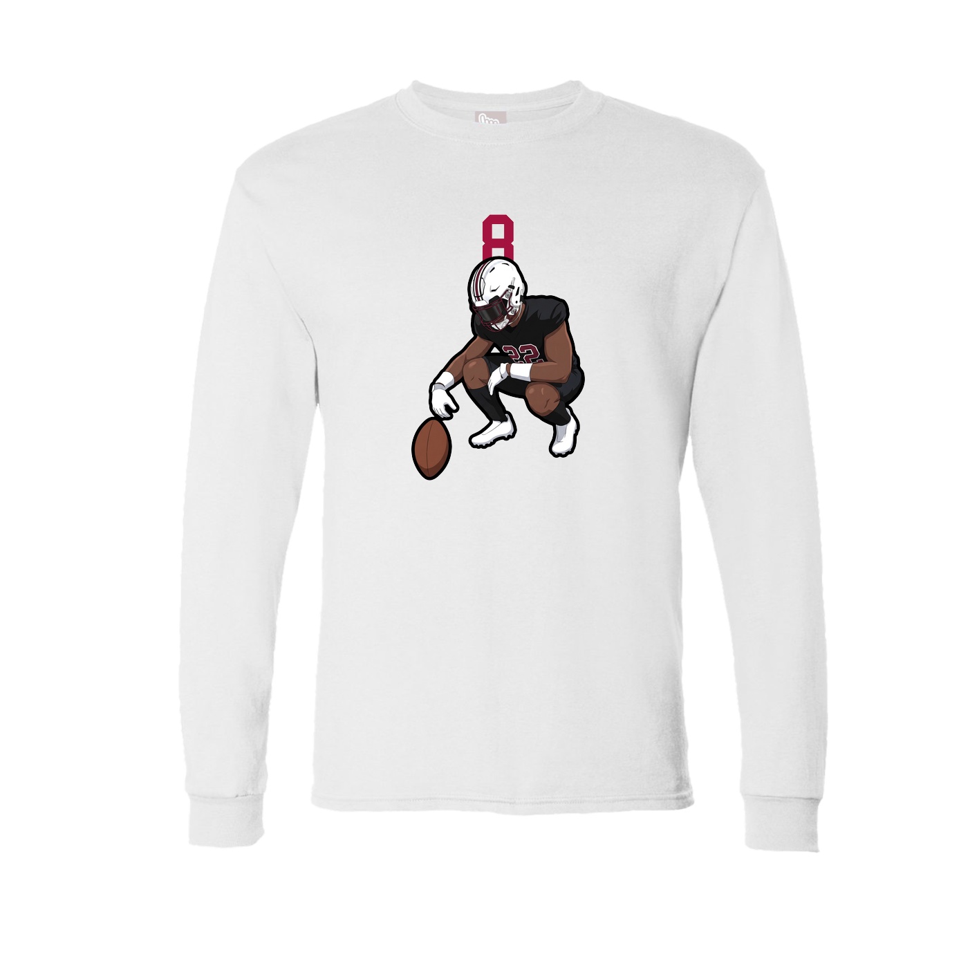 Long Sleeve Tee — Number Top in White