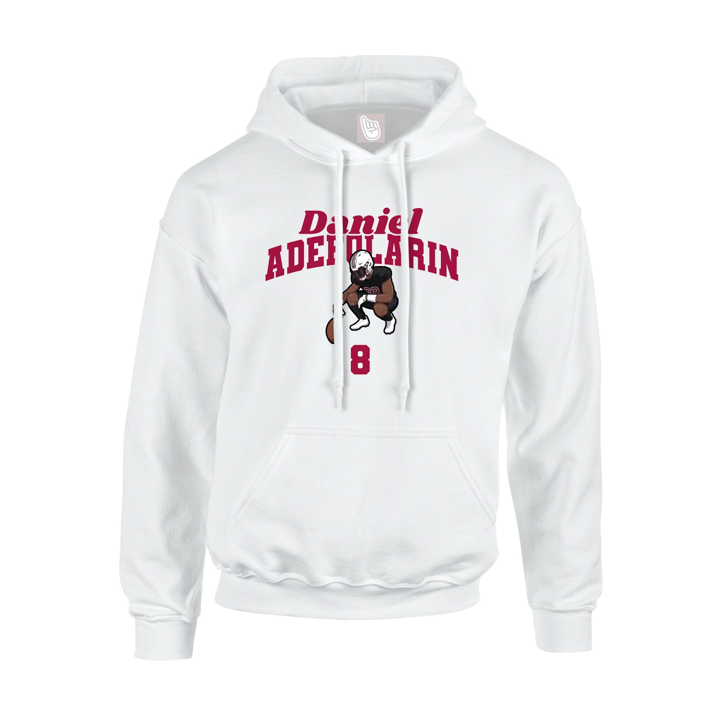Hoodie — Signature Arch in White