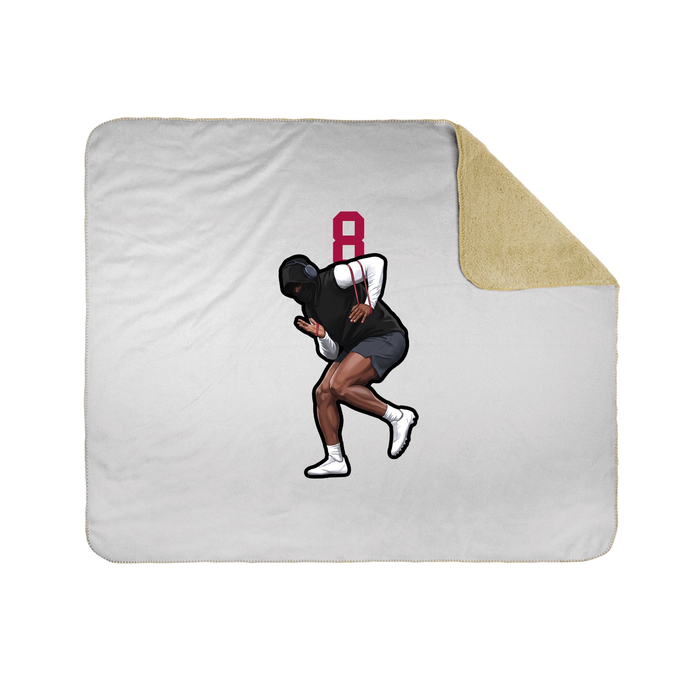 Throw Blanket — Number Top in White