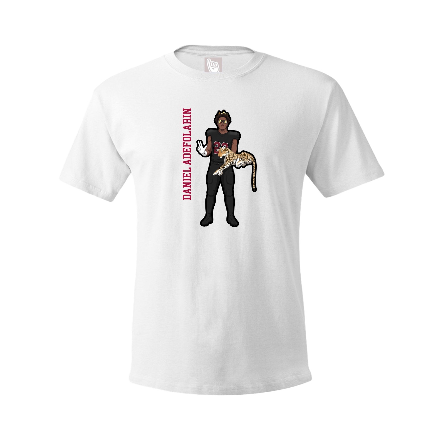 Tee — Name Vertical in White