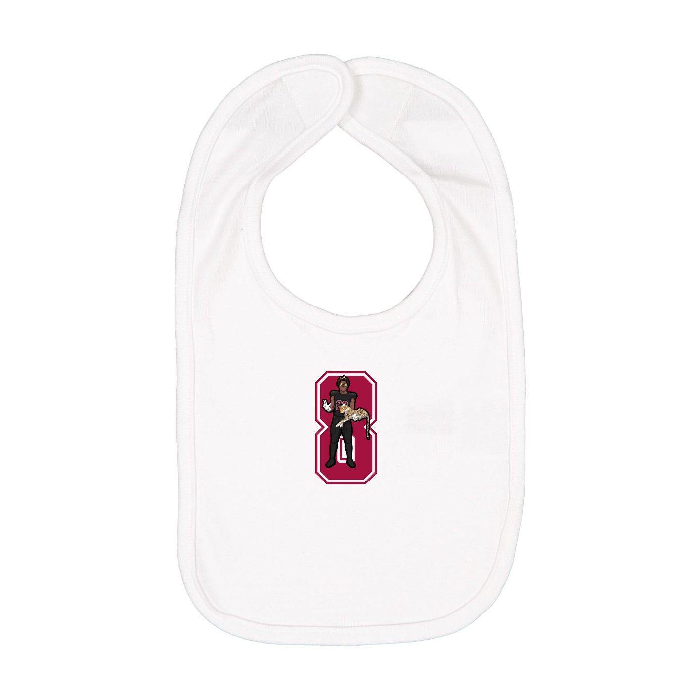 Infant Bib — Number in White
