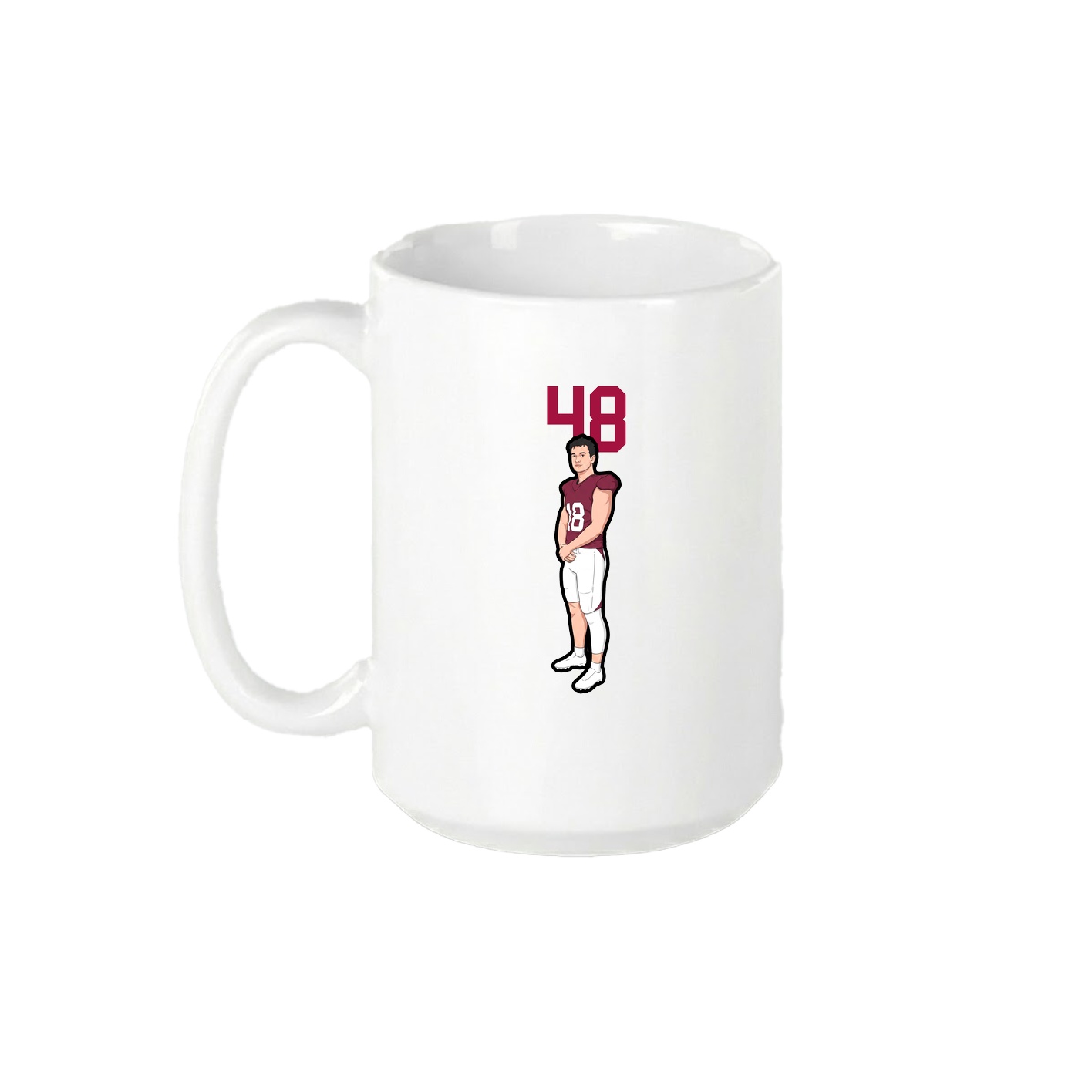 15oz Coffee Mug — Number Top in White