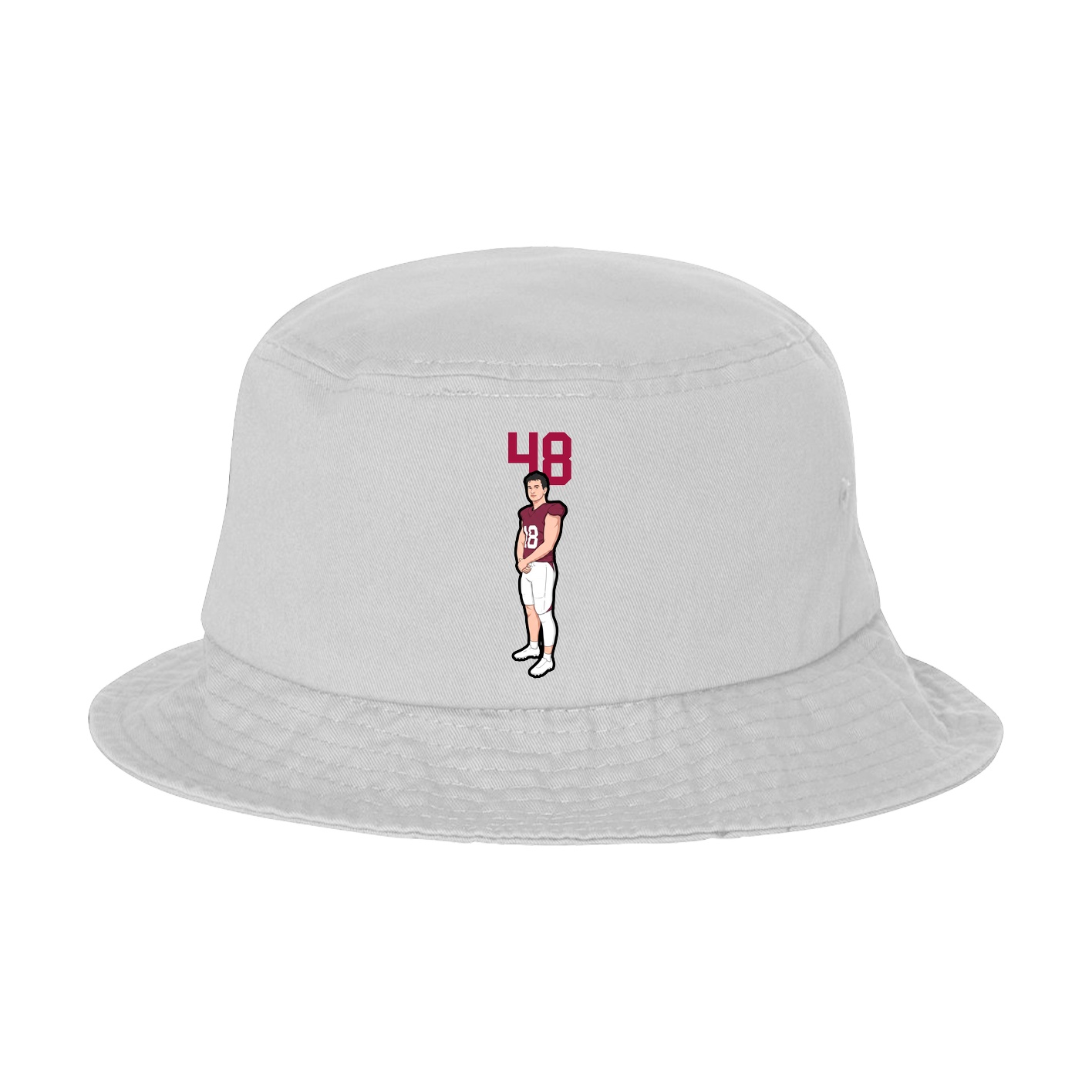 Bucket Cap — Number Top in White