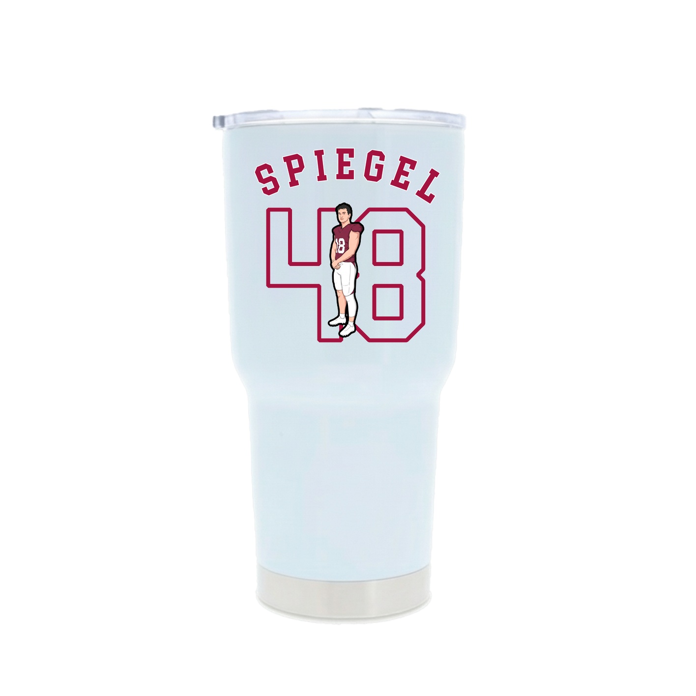 30oz Stainless Steel Tumbler — Shirsey Arch in White