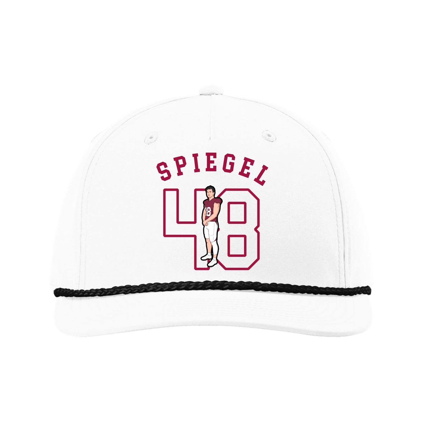 Five-Panel Classic Rope Cap — Shirsey Arch in White