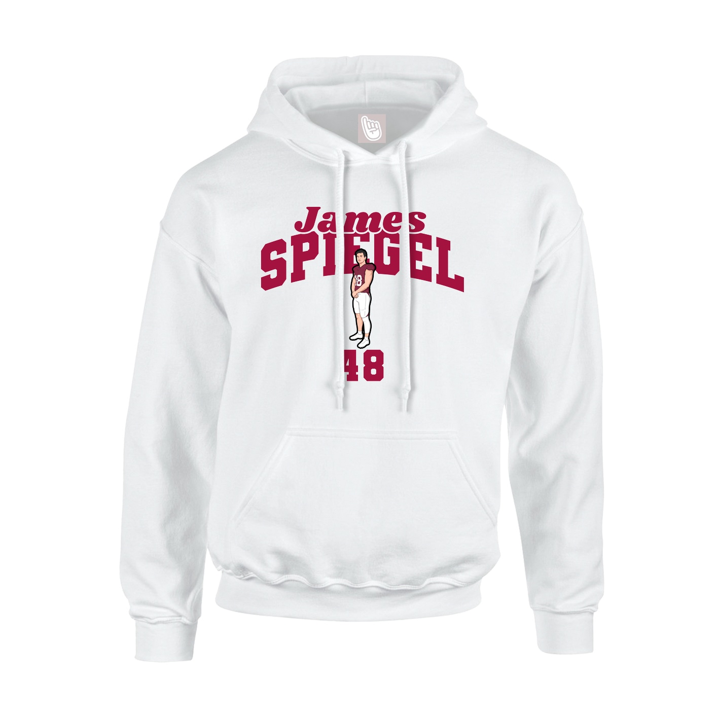 Hoodie — Signature Arch in White