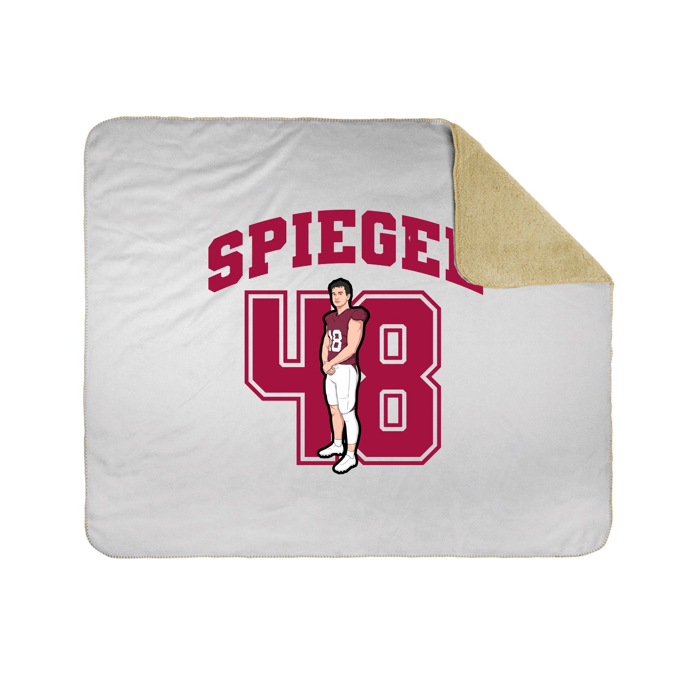 Throw Blanket — Number in White