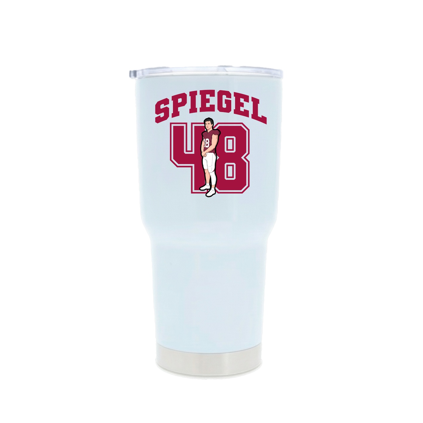 30oz Stainless Steel Tumbler — Number in White