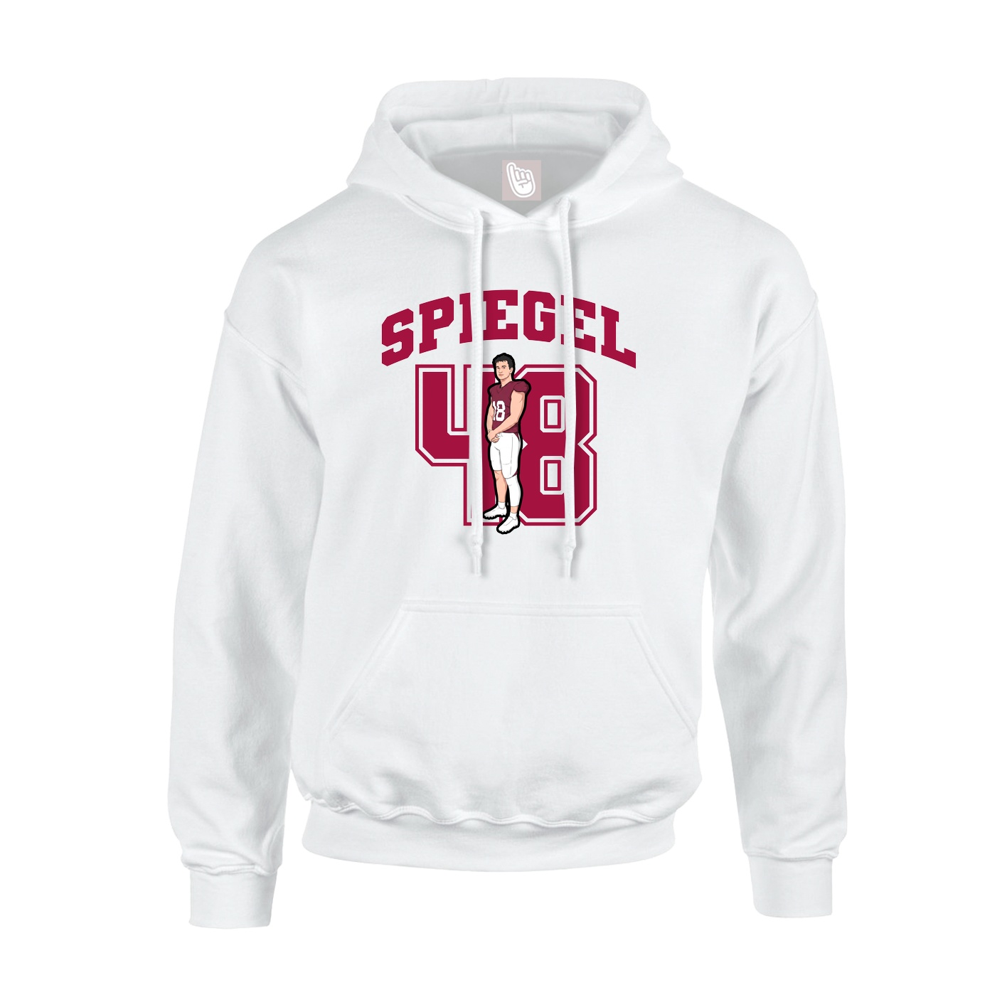 Youth Hoodie — Number in White