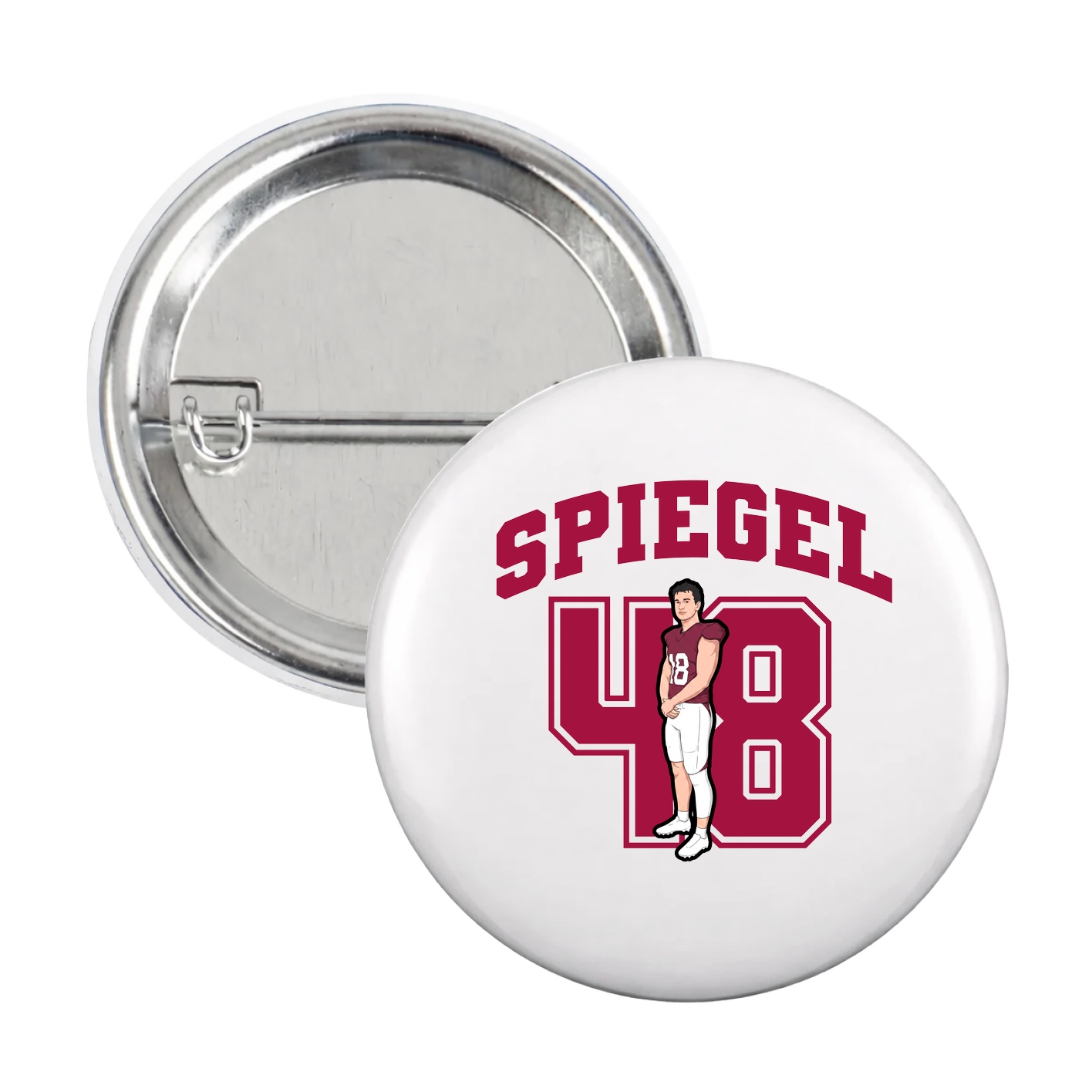 Game Day Button — Number in White