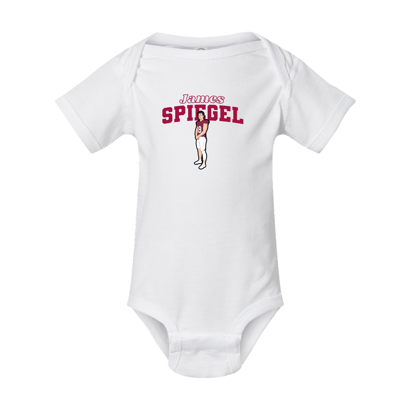 Baby Onesie — Name Arch in White