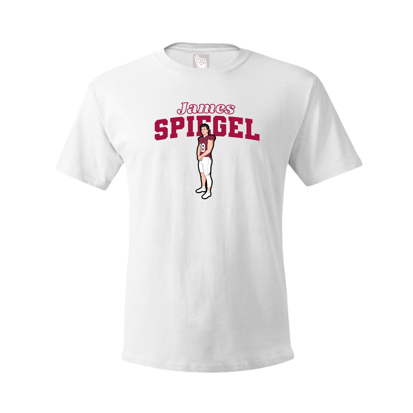 Youth Tee — Name Arch in White