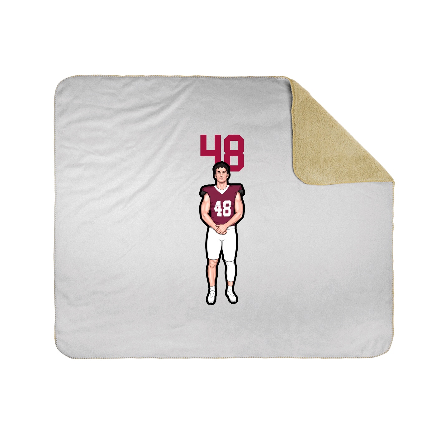 Throw Blanket — Number Top in White