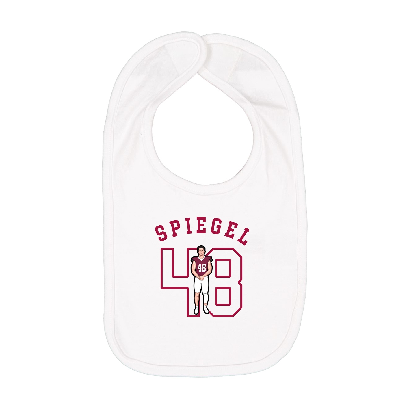 Infant Bib — Shirsey Arch in White