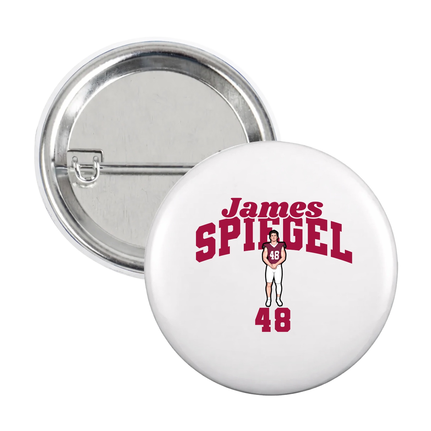 Game Day Button — Signature Arch in White
