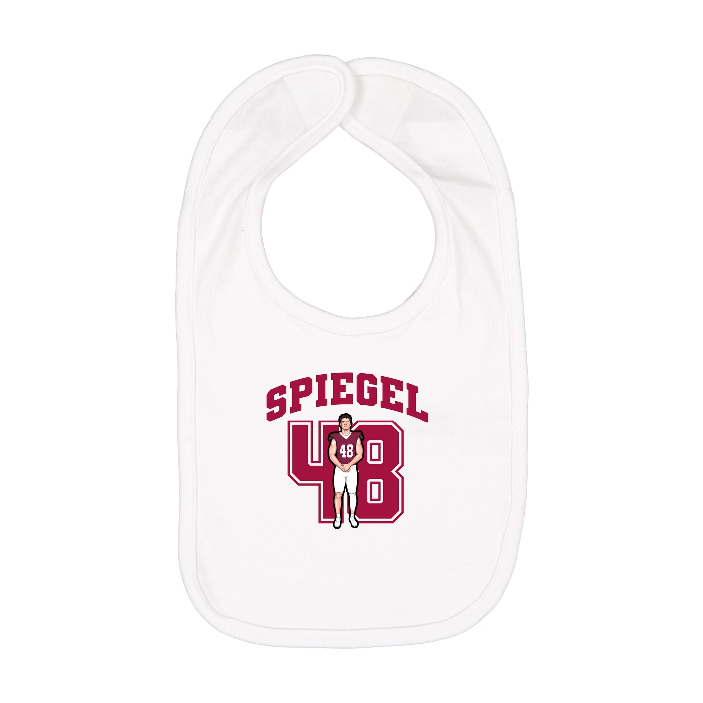 Infant Bib — Number in White