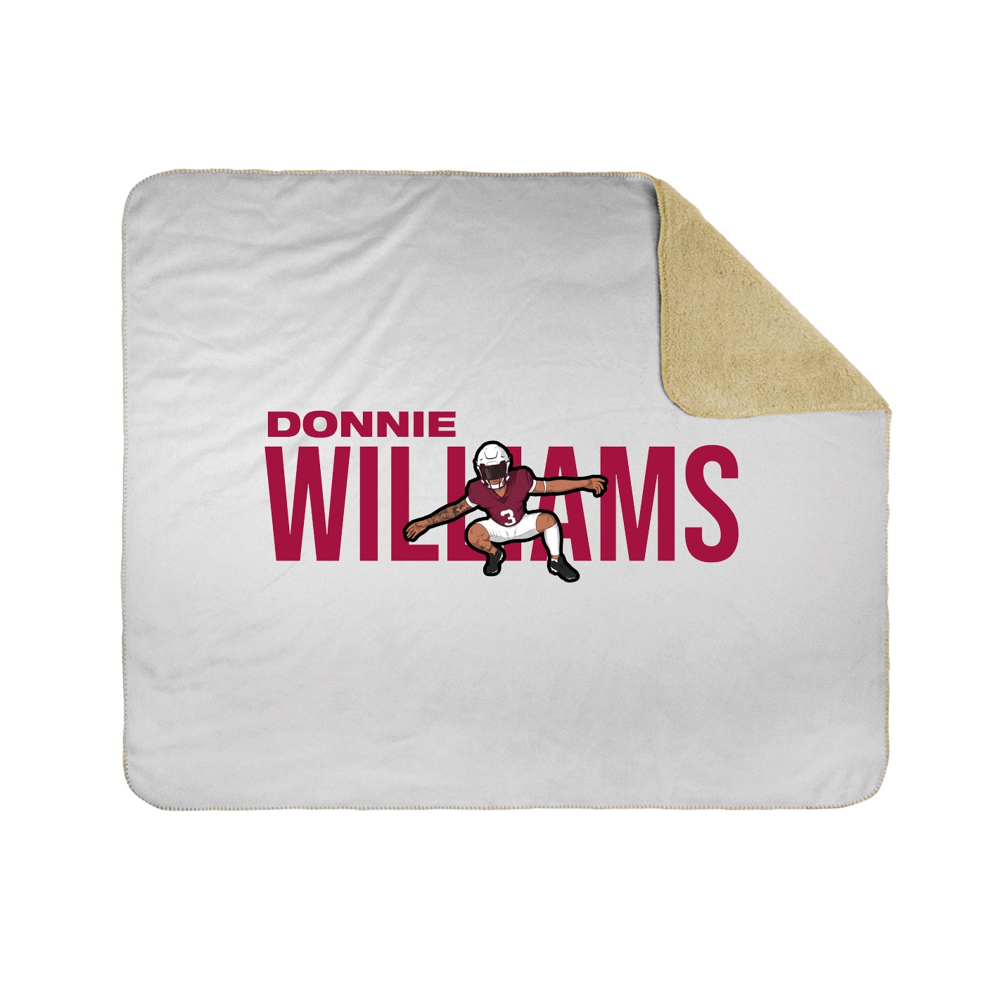 Throw Blanket — Player Name in White