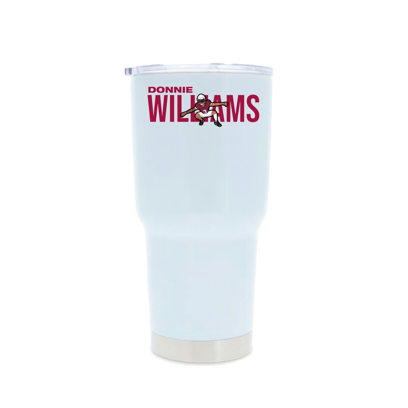 30oz Stainless Steel Tumbler — Player Name in White